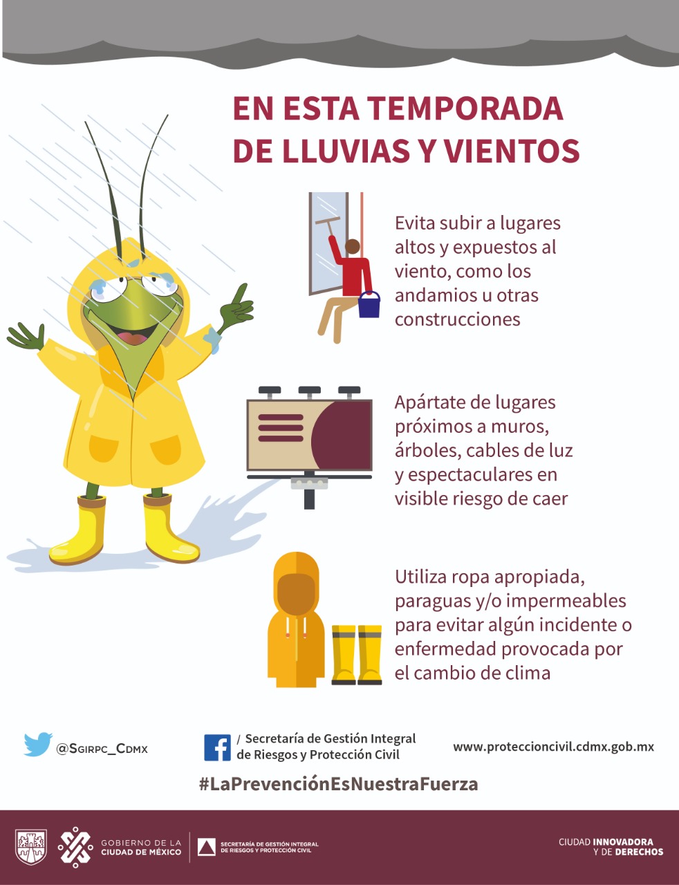 Alerta Amarilla por lluvias fuertes en la CDMX