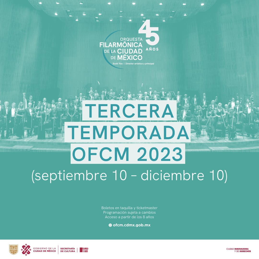 La Orquesta Filarmónica de la CDMX festeja su 45 aniversario