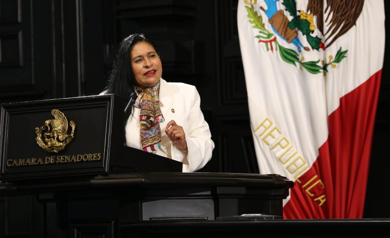 Senadora Ana Lilia Rivera convoca a donar cinco días de sueldo a legisladores