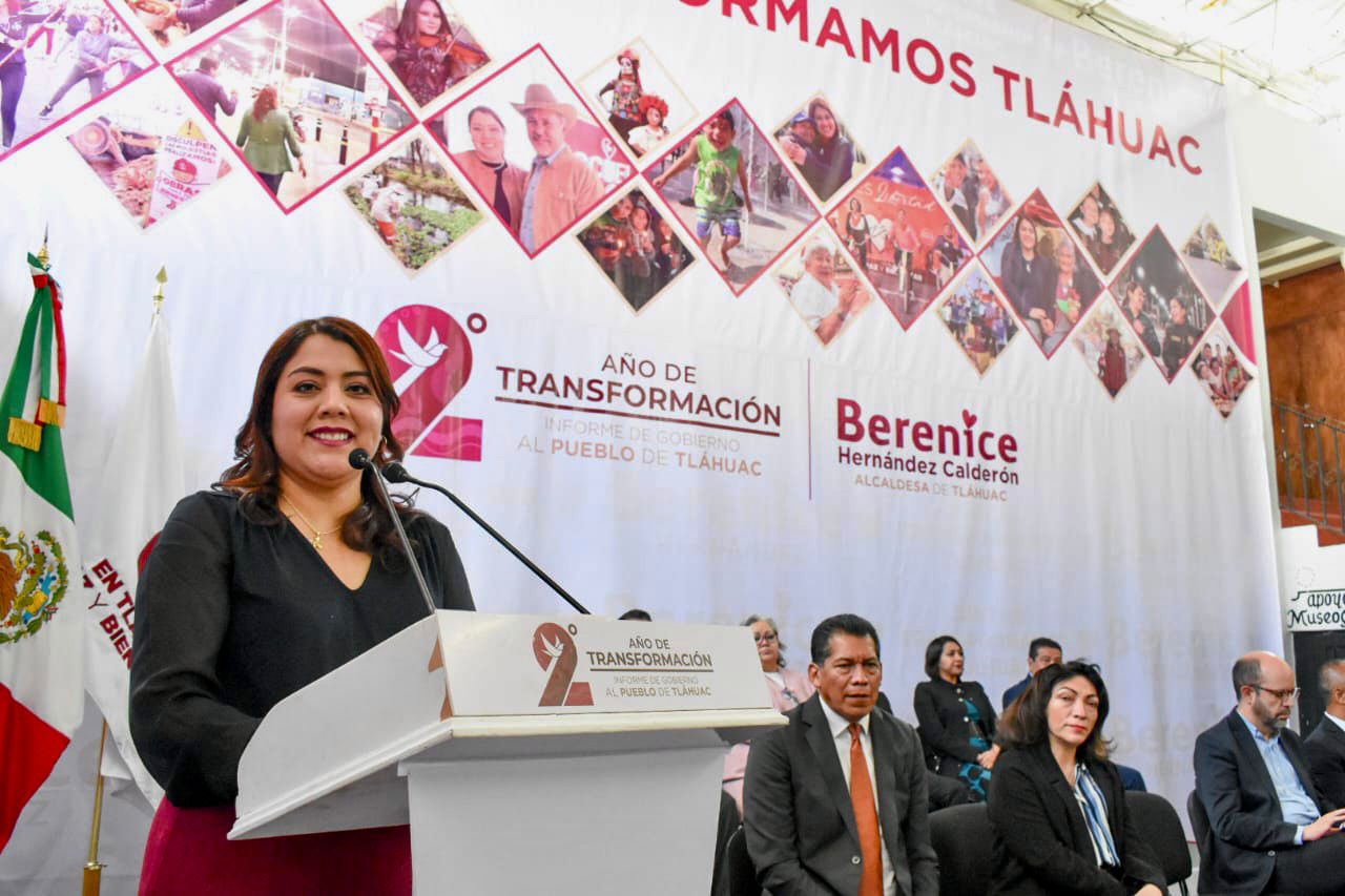 Berenice Hernández rinde Segundo Informe de actividades al pueblo de Tláhuac