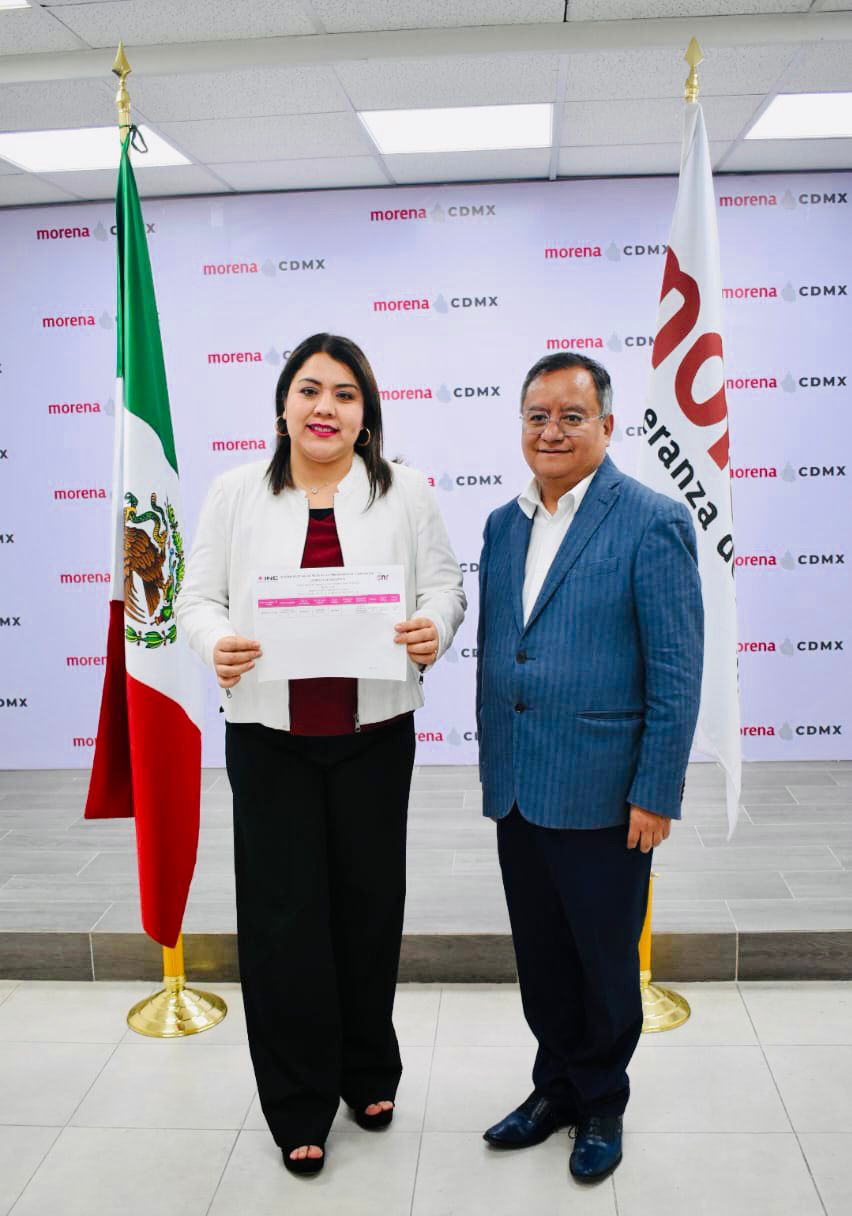 Berenice Hernández recibe registro de Morena como candidata única para la Alcaldía Tláhuac